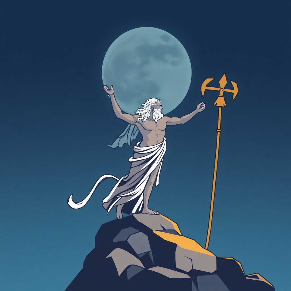 Un  widget  style dessin en lien avec la mythologie grecque où l'on t