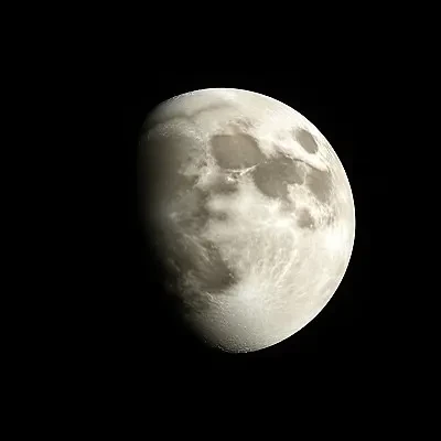 generate and image of the moon with earth set, visible is half earth